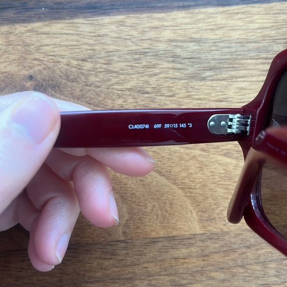 Celine CL400741 Sunglasses in cherry frame - Picture 3 of 3